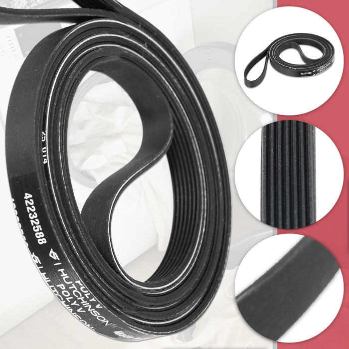 Poly-V Drive Belt for Electra TDC THP Series Tumble Dryer (7PH2012 SH200, 42232588 / 42164399)