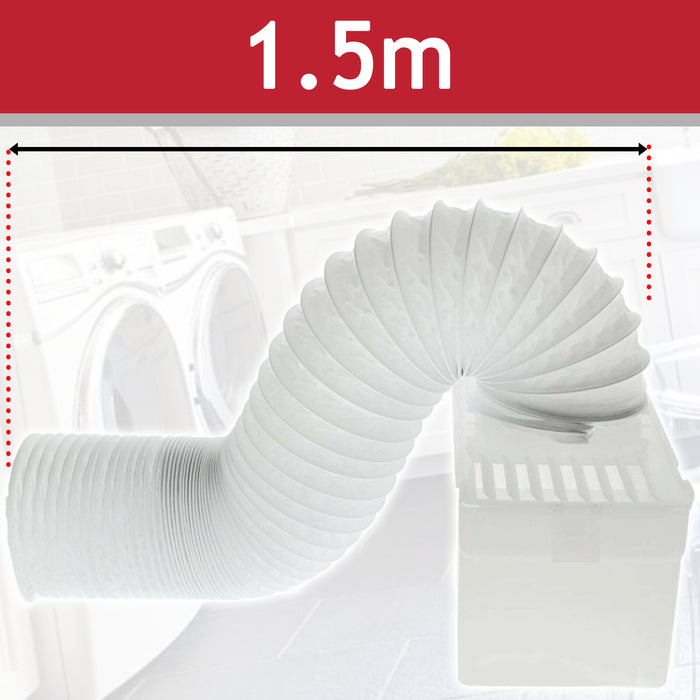 Tumble Dryer Vent Kit Universal 1.5m Venting Duct Hose + Adaptors Condenser Set