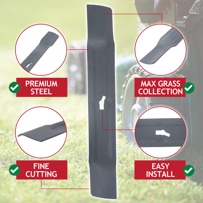 Metal Blade for Ozito ELM-1250U Lawnmower (32cm) + Drill Sharpener Attachment