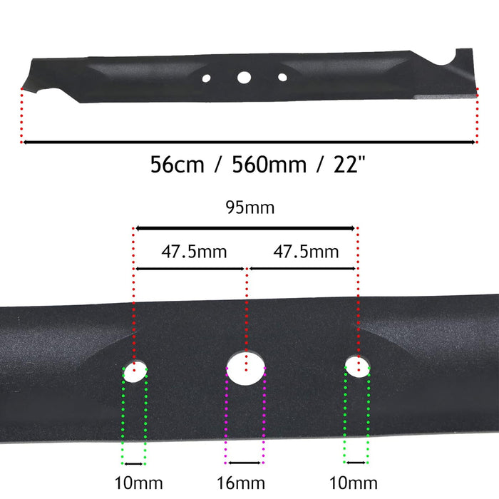 Blade for Hayter Harrier 56 560 561 Pro Toro Lawnmower 22" 56cm HI Lift 340015