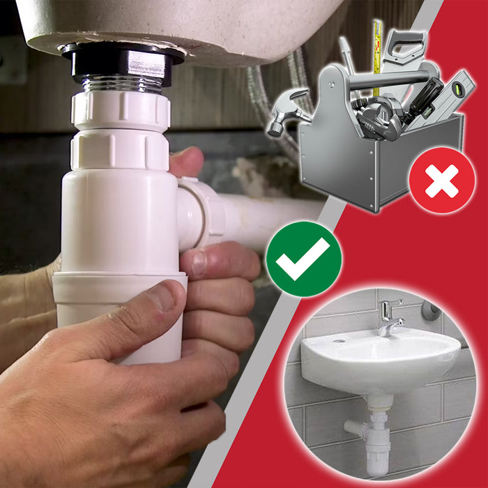 Waste Bottle Trap 40mm 1-1/2" Basin Bidet Urinal Bathroom Kitchen Sink 75mm Seal
