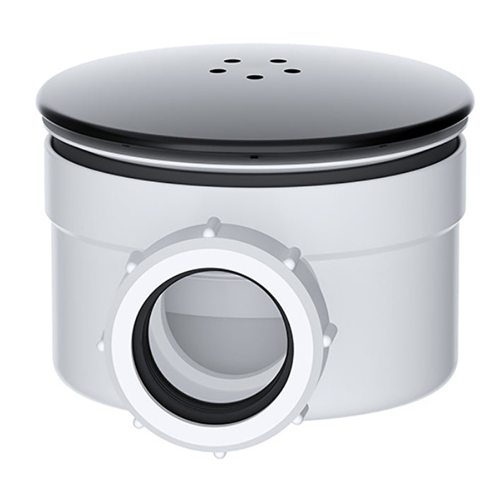 Shower Trap for 90mm Tray Plug Hole 1.5" Drain Waste Dome Base Kit (Black)