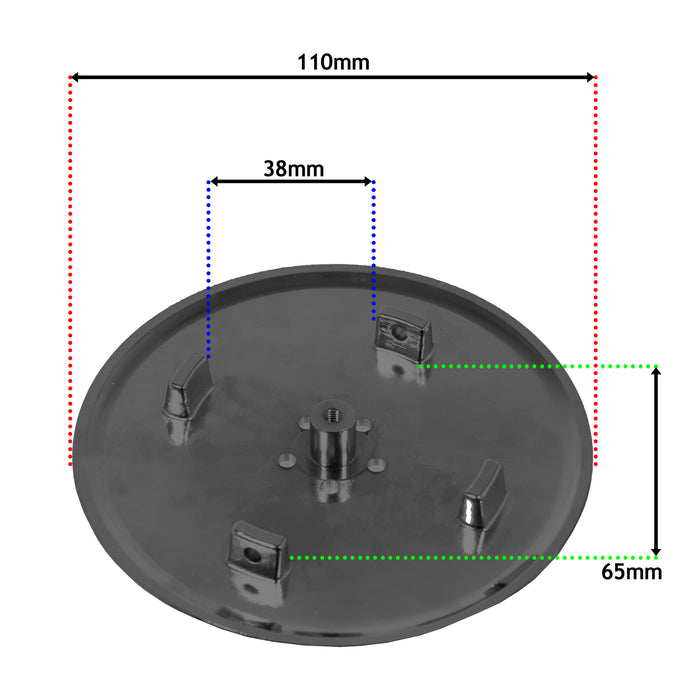 110mm Luxury Plug Cover for Shower Trap with 90mm Tray (Matt Black)