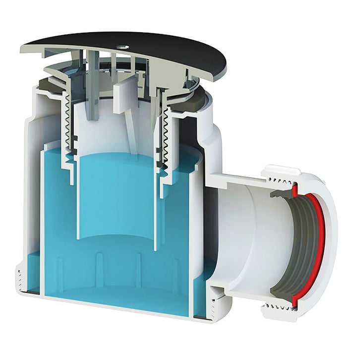 Shower Trap for 90mm Tray Plug Hole 1.5" Drain Waste Dome Base Kit (Chrome Silver)