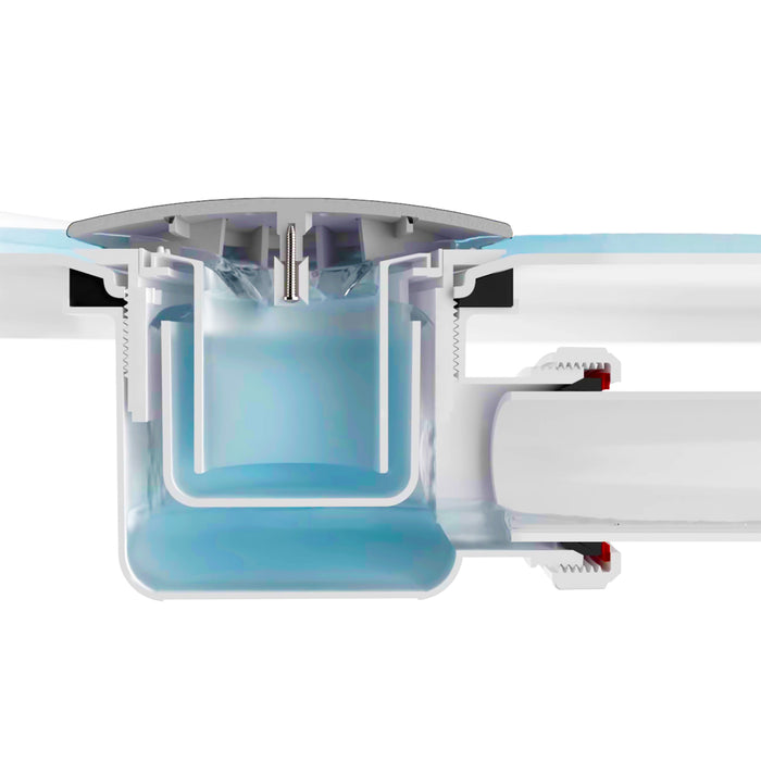 Shower Trap for 90mm Tray Plug Hole 1.5" Drain Waste Dome Base Kit (Chrome Silver)