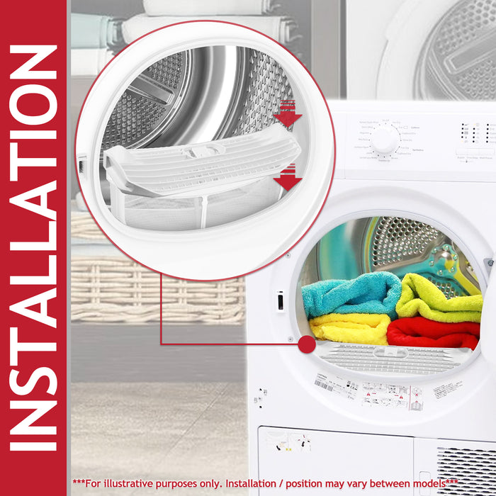 Lint Fluff Filter Mesh Screen Cage for Ignis ASC AWL Tumble Dryer (481248058322 / C00311293)