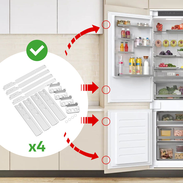 Integrated Fridge Door Slide Mounting Bracket for Indesit Fixing Kit (Pack of 4)