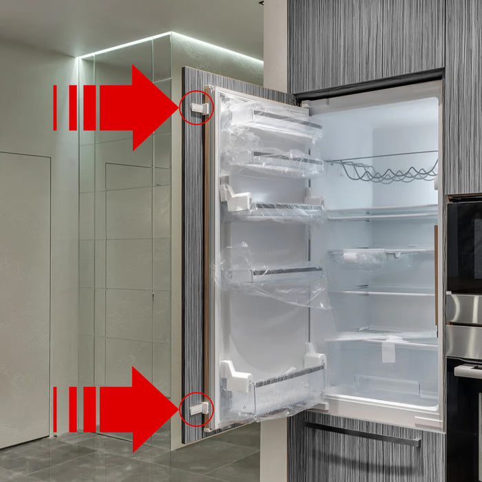 Universal Integrated Fridge Door Slide Mounting Bracket Fixing Kit (Pack of 4)