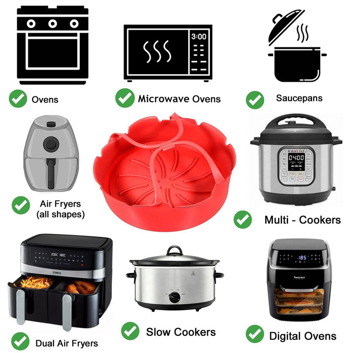 Basket Liner for George Home Air Fryer GHAFN1W1BL4C Round Shelf Rack Stainless Steel