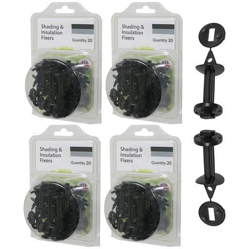 Greenhouse Insulation Shading Fixers Bubble Wrap PVC Plastic Frame Clips (Pack of 80)