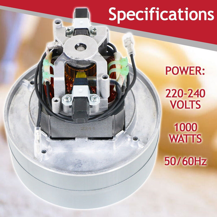Complete Motor Unit for Numatic Henry Hetty TCO DL2 1104T 205403 240V 1000W 50/60Hz + 12" Filter
