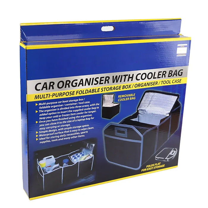 Car Boot Organiser Bag Removable Cooler Liner Collapsible Foldable Trunk Storage (Pack of 2, 550mm x 360mm x 300mm)