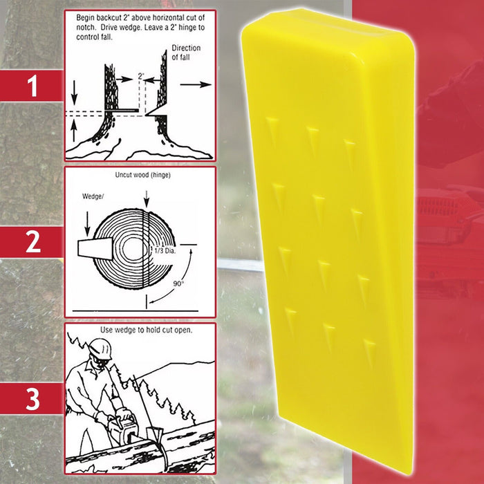Tree Felling Wedge Heavy Duty Chainsaw Log Wood Cutting Cleaving Block Tools (8", Pack of 3)