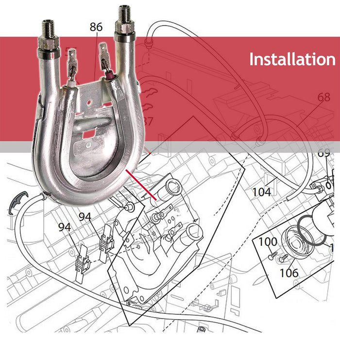 Heating Element for DeLonghi EAM ECAM ESAM ETAM Series Coffee Machine