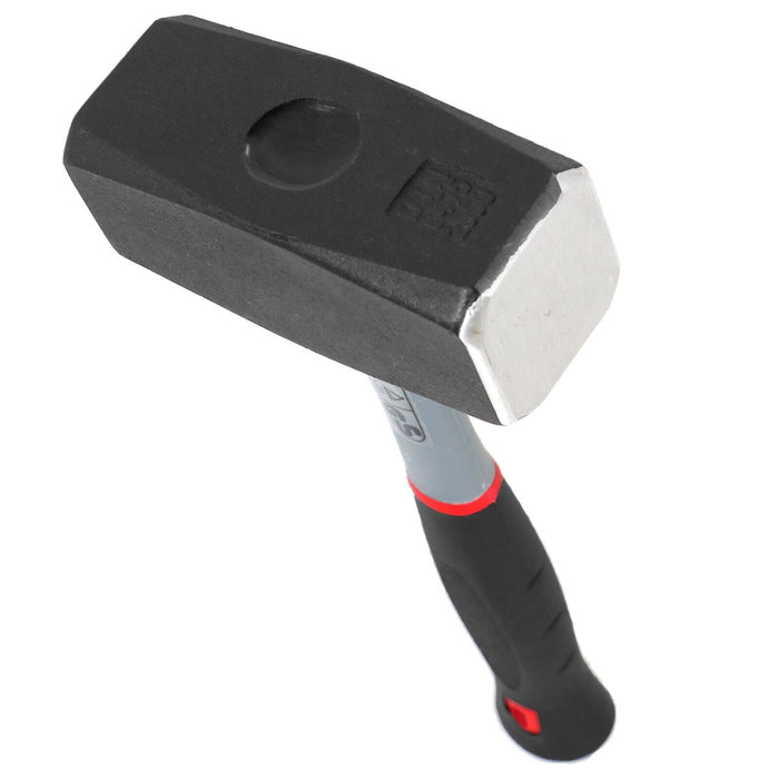 Log Splitter Lump Hammer 2KG Club Mallet + 6lb 10" Chisel Wedge Wood Splitting Maul Kit