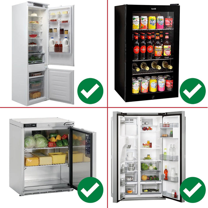 Fridge Shelf for DAEWOO Refrigerator Freezer Adjustable White Plastic Coated Extendable Arms (Large, 425mm - 670mm x 320mm)