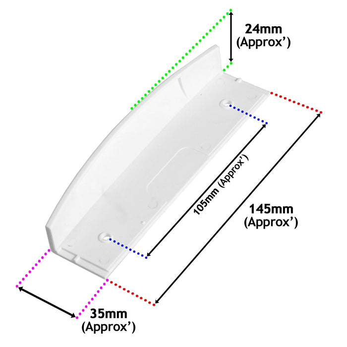 Door Handle for Bosch Fridge Freezer Refrigerator Replacement Handgrip (White, 145mm)