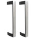 Door Handle Grab Bars for Beko CFP169 FFP167 Fridge Freezer 5907610700 (Silver / Black, 330mm, Pack of 2)