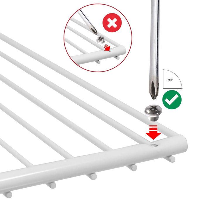 Large Fridge Shelf for Hisense Adjustable White Plastic Coated Shelves (Pack of 2, 425mm - 670mm x 320mm)