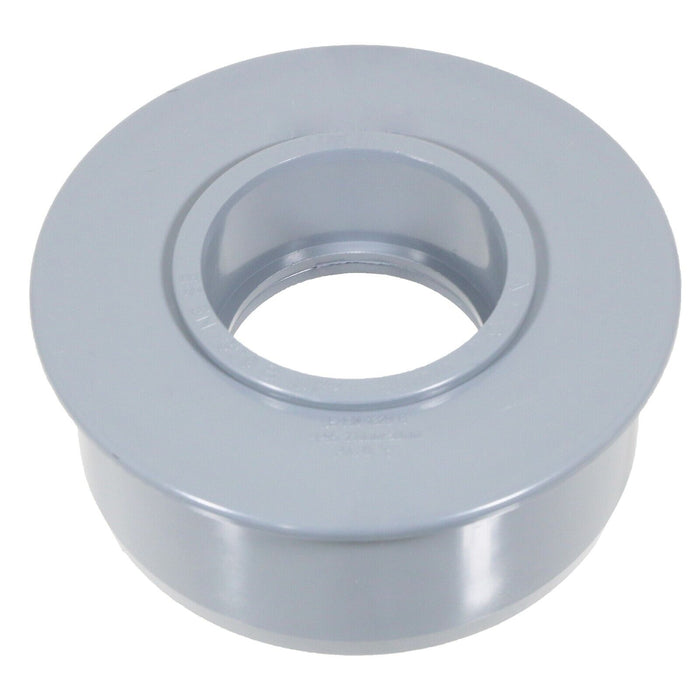 110mm Soil Pipe Reducer + 50mm Boss Adaptor Solvent Waste Push Fit Seal Kit (Grey)