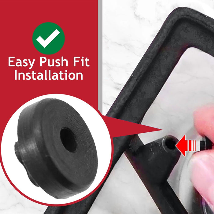 Hob Burner / Pan Support Rubber Buffer Feet for Smeg Oven / Cooker (Pack of 10)