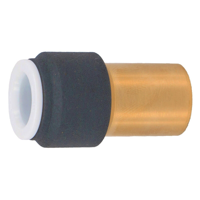 Radiator Valve 15mm x 10mm Anthracite Pushfit Reducing Straight Speed Fit Compression Stem