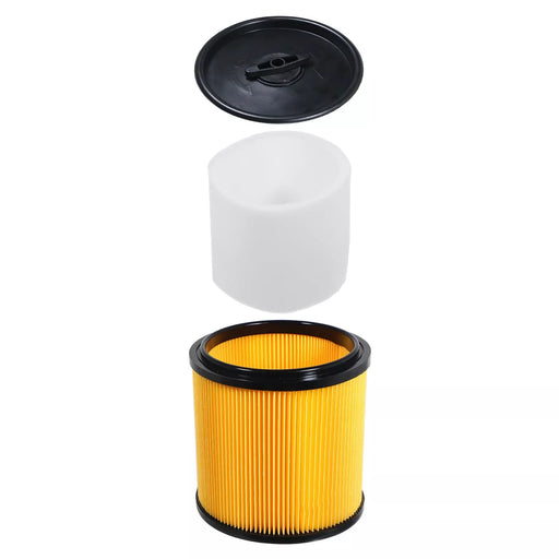 Wet & Dry Cartridge Filter + Foam Sleeve for Grizzly NTS 1423-S Inox Vacuum Cleaner