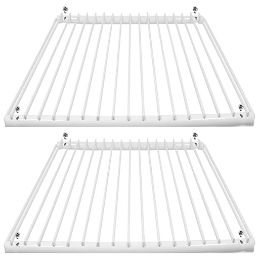 Large Fridge Shelf for HAIER Adjustable White Plastic Coated Shelves (Pack of 2, 425mm - 670mm x 320mm)