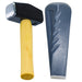 Twisted Log Splitter 2.5KG 9" Steel Wedge + 4lb Lump Club Hammer Mallet Heavy Duty Kit