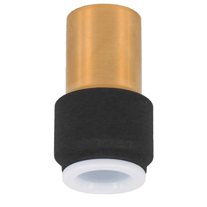 Radiator Valve 15mm x 10mm Black Pushfit Reducing Straight Speed Fit Compression Stem
