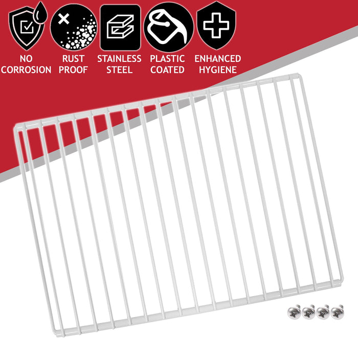 Fridge Shelf for ELECTROLUX Refrigerator Freezer Adjustable White Plastic Coated Extendable Arms (Large, 425mm - 670mm x 320mm)