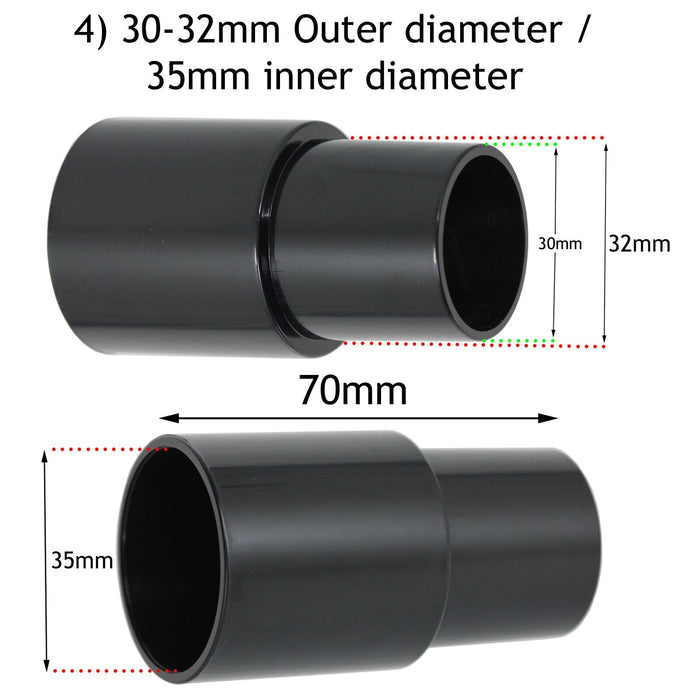 Tool Adaptor for Dewalt Adapter Dust Port Hose Sander Saw 32 35 38 mm x 6