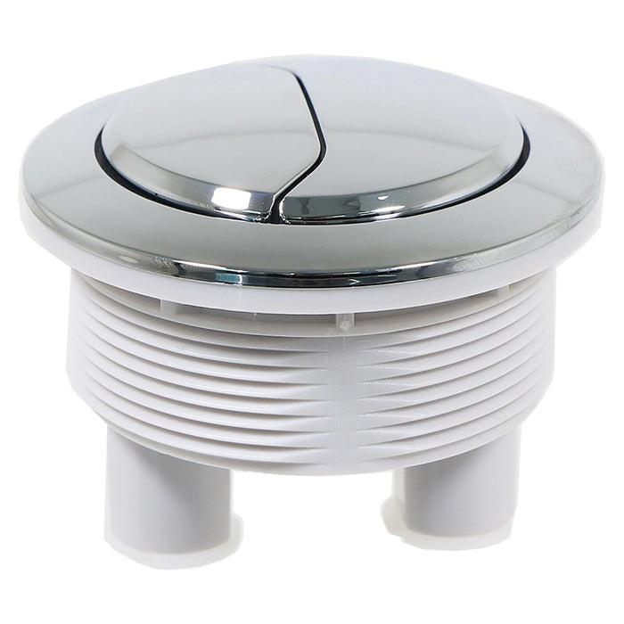 Toilet Dual Flush Button 58mm WC Cistern Chrome Plated 215mm Double Push Rod Kit