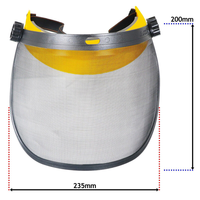Log Splitter Face Shield Kit Wood Timber Splitting Chisel Wedges (Pack of 2) + Protective Mesh Visor Set