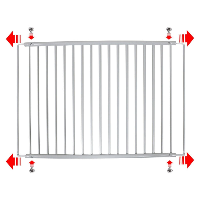 Large Fridge Shelf for Hisense Adjustable White Plastic Coated Shelves (Pack of 2, 425mm - 670mm x 320mm)
