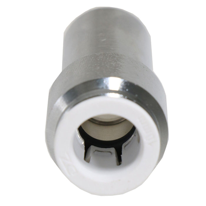 Radiator Valve 15mm x 10mm Pushfit Chrome Speed Fit Reducing Straight Compression Stem (Pack of 2)