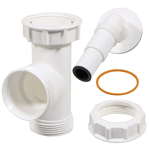 Appliance Trap Adaptor 40mm 1 1/2" Washing Machine Dishwasher Waste Pipe Tee Kit