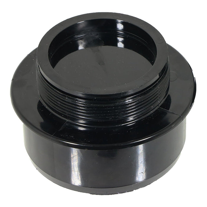 110mm Screwed Access Cap Ring Seal Soil System Vent Pipe Push Fit Plug (Black)
