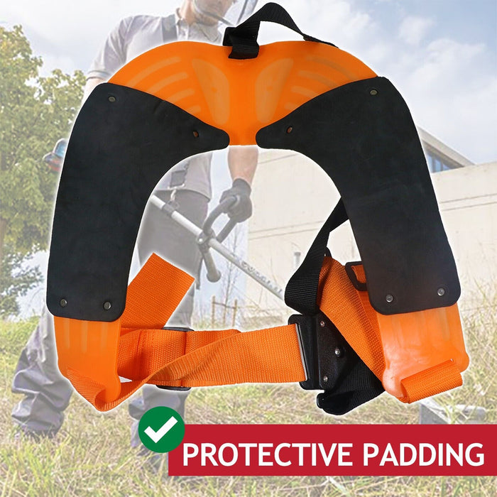 Double Harness for Mountfield Brushcutter Strimmer Trimmer Heavy Duty Padded Support (One Size)