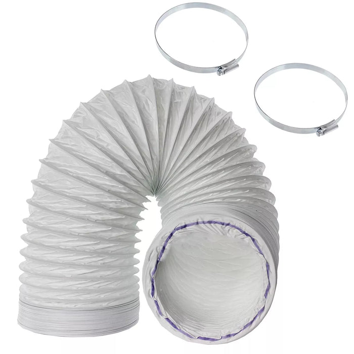 Universal Vent Hose for Air Con Conditioner Conditioning 3m 5" AC Extension Pipe + Clips