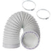 Universal Vent Hose for Air Con Conditioner Conditioning 3m 5" AC Extension Pipe + Clips