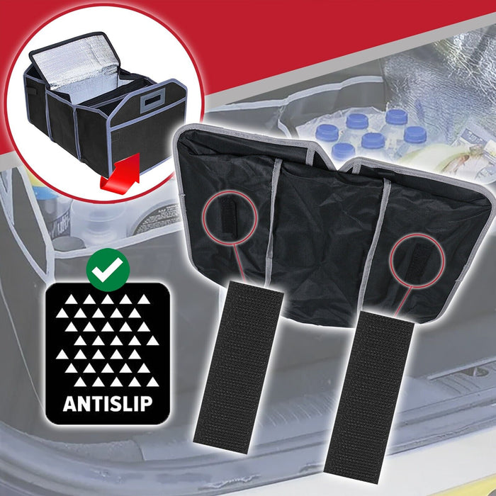 Car Boot Organiser Bag Removable Cooler Liner Collapsible Foldable Trunk Storage (Pack of 2, 550mm x 360mm x 300mm)