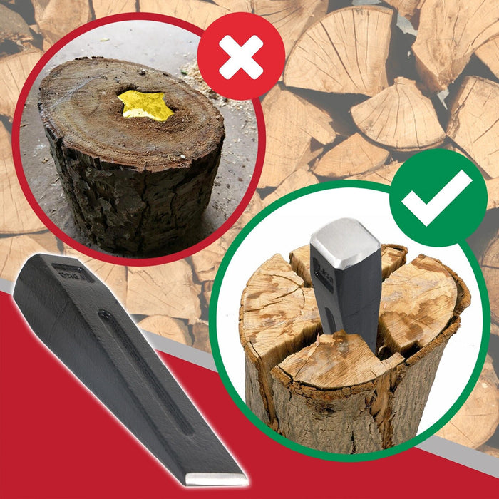Log Splitter Face Shield Kit Wood Timber Splitting Chisel Wedge + Protective Mesh Visor Set
