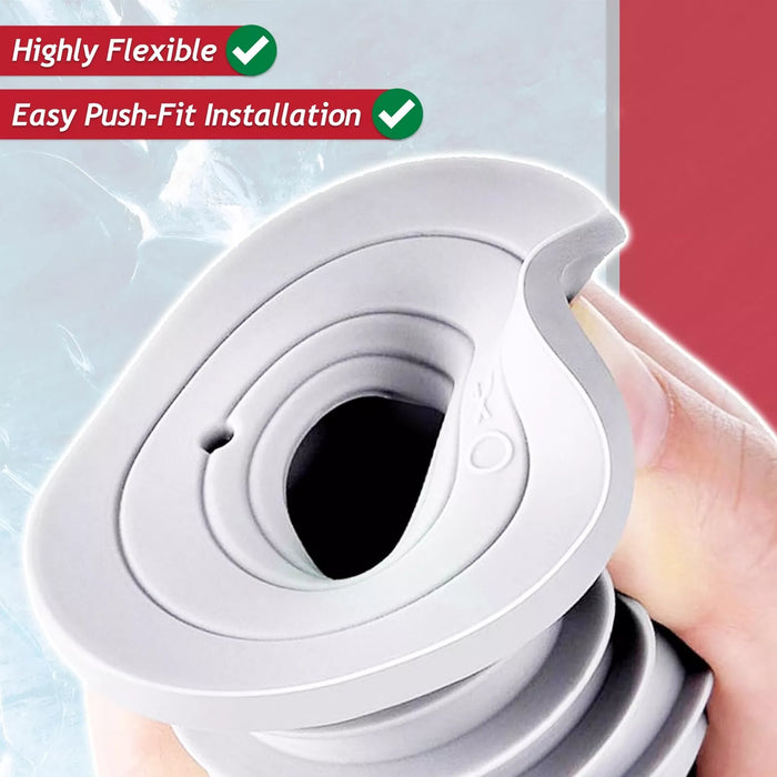 Drain Hose + Seal Plug Kit Washing Machine Dishwasher Waste Pipe Extension Set (2.5m)
