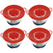 Pan Lid Spill Stopper Silicone Saucepan Pot Steamer Cover Anti Boiling Overflow Guards (Pack of 4)