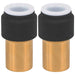 Radiator Valve 15mm x 10mm Black Pushfit Reducing Straight Speed Fit Compression Stem Valves (Pack of 2)