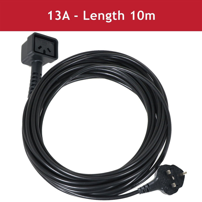 Power Cable for Numatic Vacuum Cleaner Mains Lead UK 2 Pin Plug 10m 236009 220945