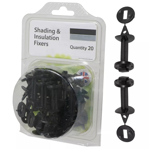 Greenhouse Insulation Shading Fixers Bubble Wrap PVC Plastic Frame Clips (Pack of 20)