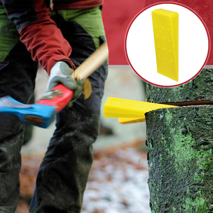 Tree Felling Wedge Heavy Duty Chainsaw Log Wood Cutting Cleaving Block Tools (8", Pack of 5)
