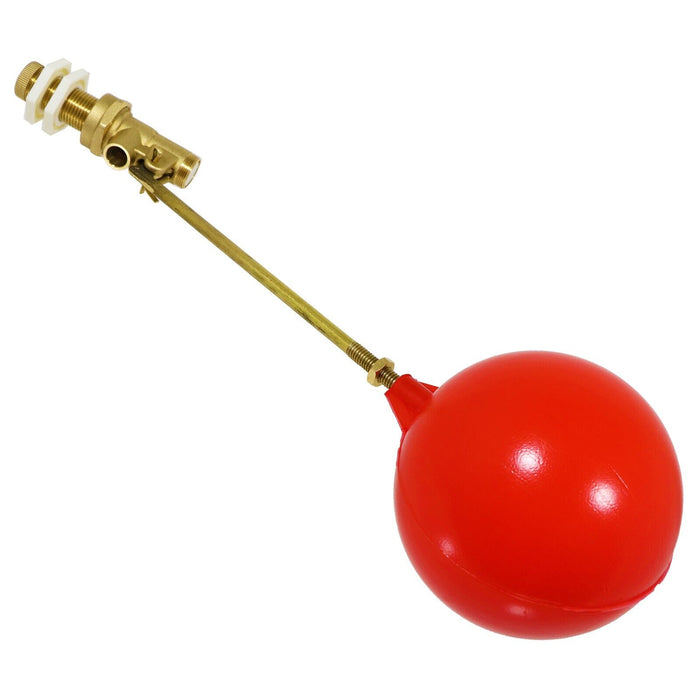 Part 1 Valve 1/2" High Pressure Side Entry Toilet Cistern Ballcock + 6" Ball Float Kit